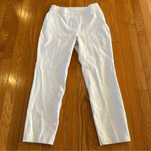 Spanx The Perfect Pant Slim Womens Size M Medium White Straight Classic Pockets